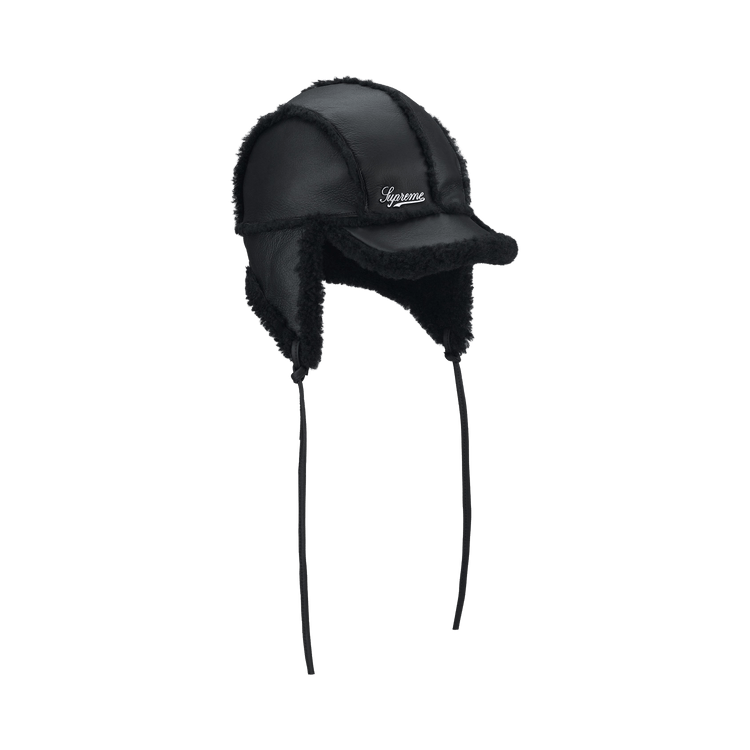 Buy Supreme Shearling Lined Earflap Cap 'Black' - FW25H77 BLACK | GOAT