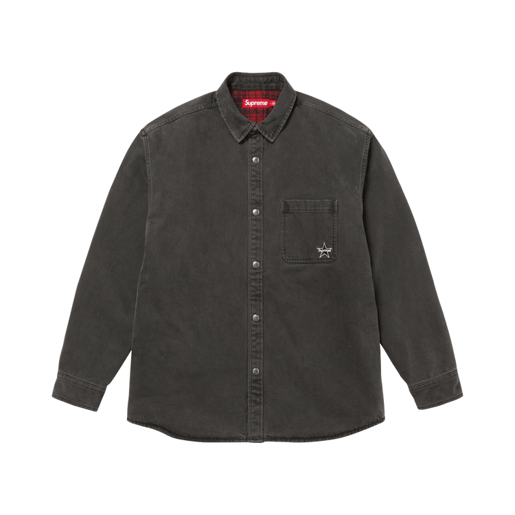 Buy Supreme Quilted Lined Denim Snap Shirt 'Black' - FW25S36 BLACK
