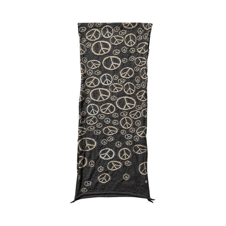 Buy Kapital Fulling Wool Happy Scarf Peace 'Black' - EK 1819XM