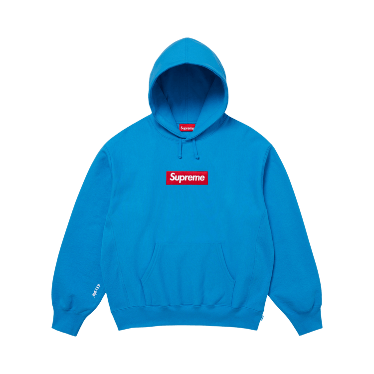Buy Supreme Box Logo Hooded Sweatshirt 'Cyan' - FW25SW14 CYAN | GOAT