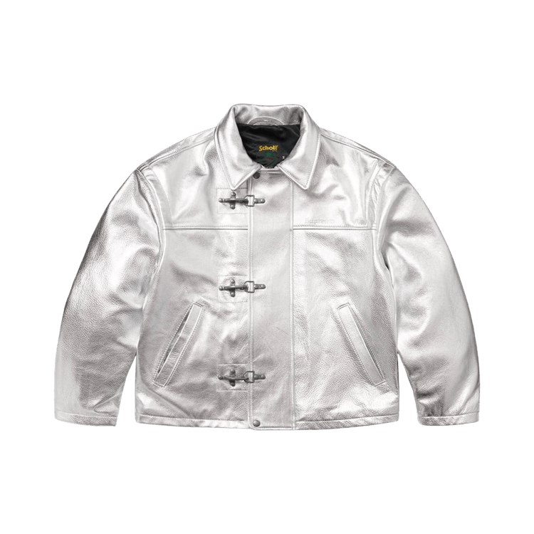 Buy Supreme x Schott Leather Clip Jacket 'Silver' - SS25J49 SILVER
