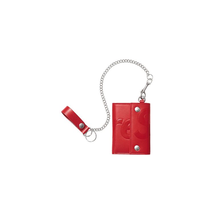 Buy Supreme Leather Chain Wallet 'Red' - SS25B13 RED | GOAT