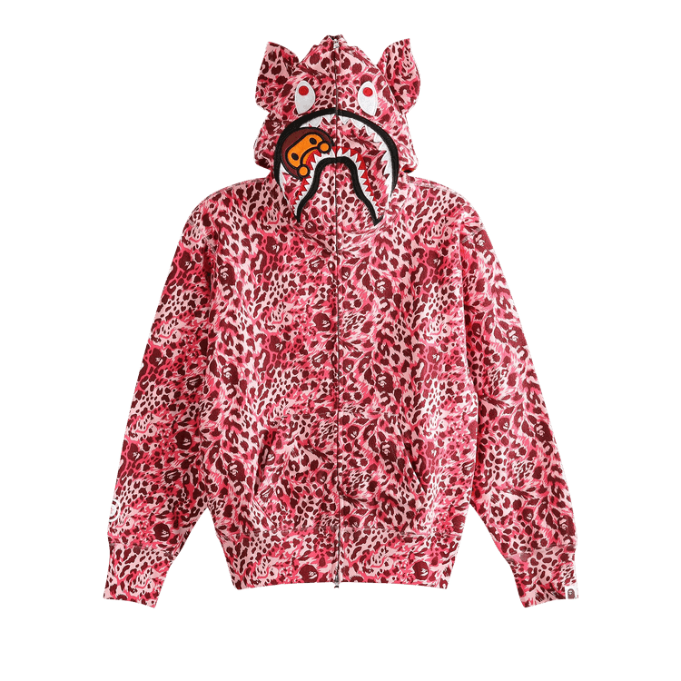 BAPE レオパード ロンティー Buy BAPE Wild Leopard Pattern Milo Shark Full Zip Hoodie 'Pink