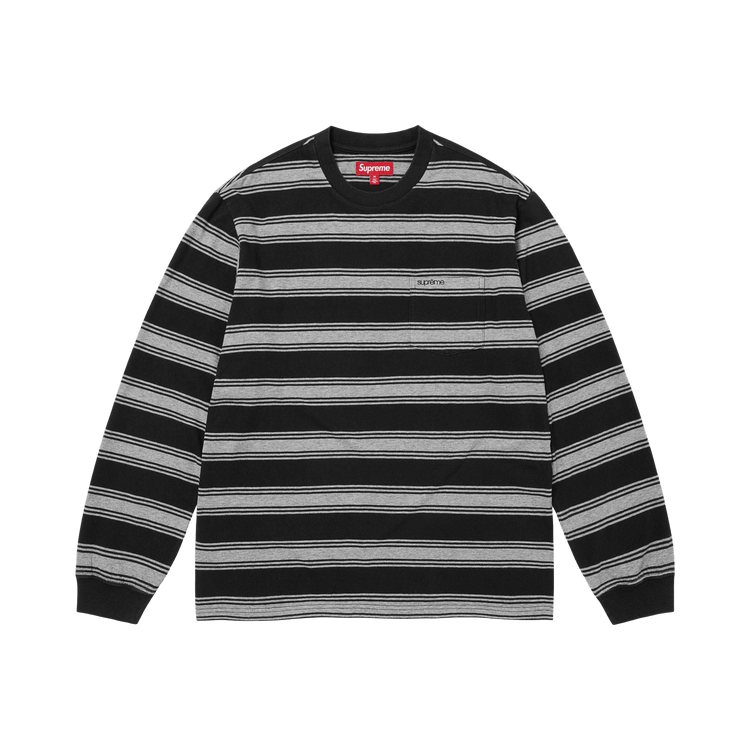 Buy Supreme Stripe Pocket Long-Sleeve Top 'Black' - FW25KN54 BLACK