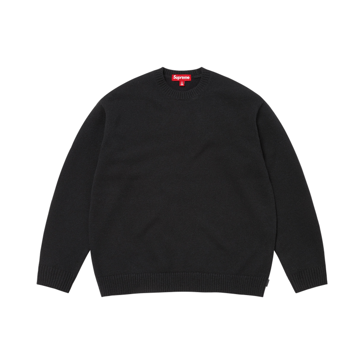 Buy Supreme Angora Script Sweater 'Black' - FW25SK35 BLACK | GOAT