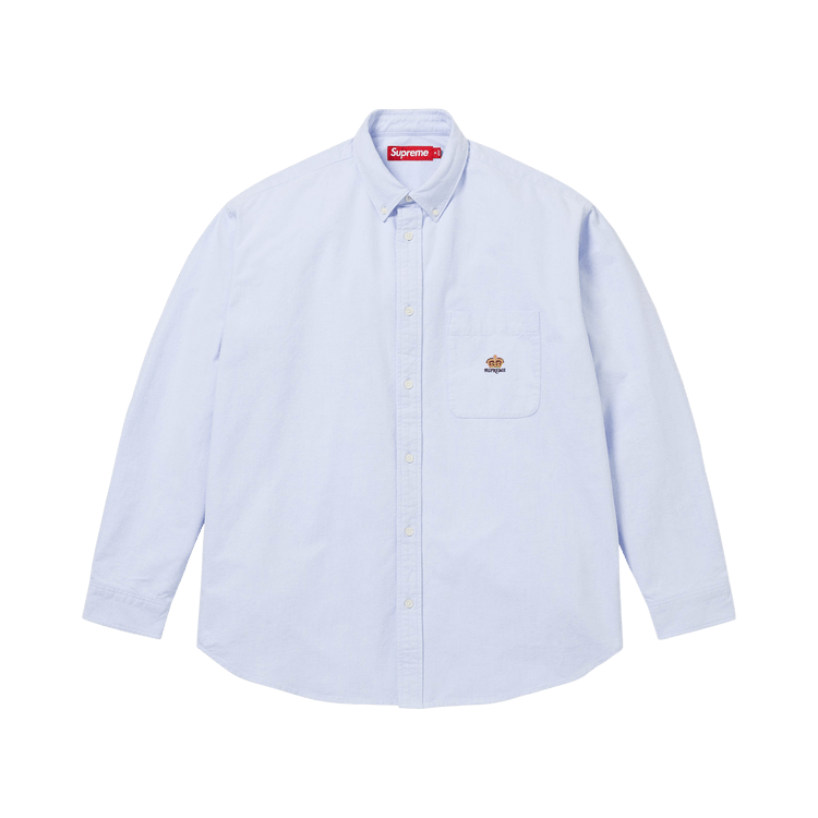 Buy Supreme Loose Fit Flannel Oxford Shirt 'Light Blue' - FW25S21
