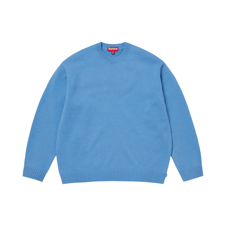 トップス Supreme Brushed Mohair Sweater Light Blu Buy Supreme Angora Script Sweater 'Light Blue' - FW25SK35 LIGHT