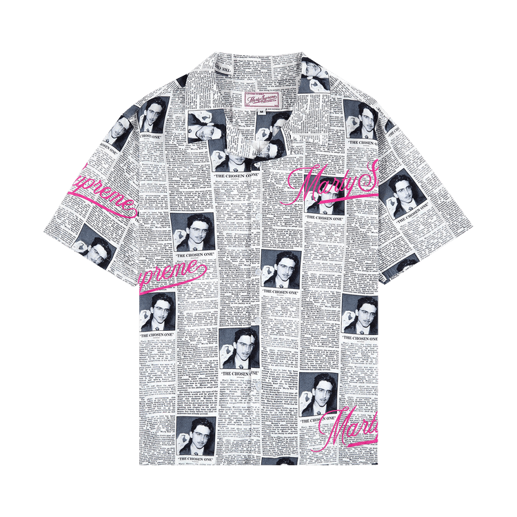 Buy GOLF WANG x Marty Supreme Newspaper Rayon Button Up 'White