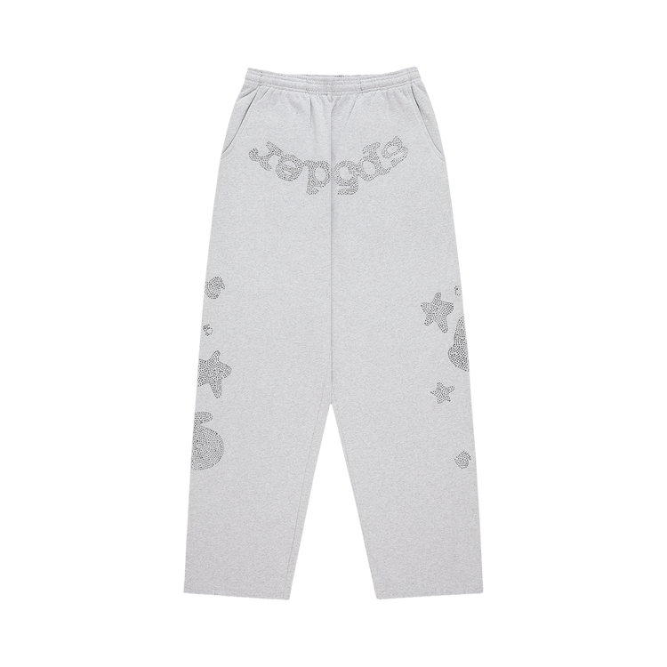 Широкие спортивные брюки Sp5der Rhinestone Beluga V2 'Вересковый серый'