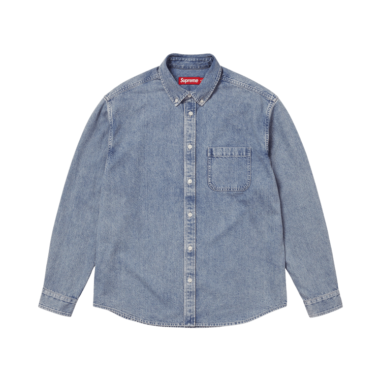 Buy Supreme Appliqué Denim Shirt 'Indigo' - FW25S35 INDIGO | GOAT
