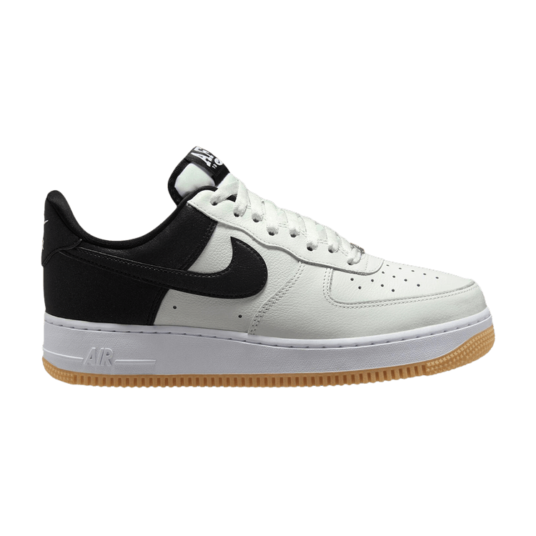 white and black air force 1 gum bottom