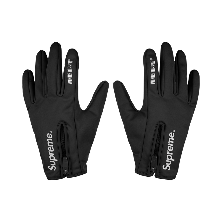 Buy Supreme Windstopper Zip Gloves 'Black' - FW25A55 BLACK | GOAT