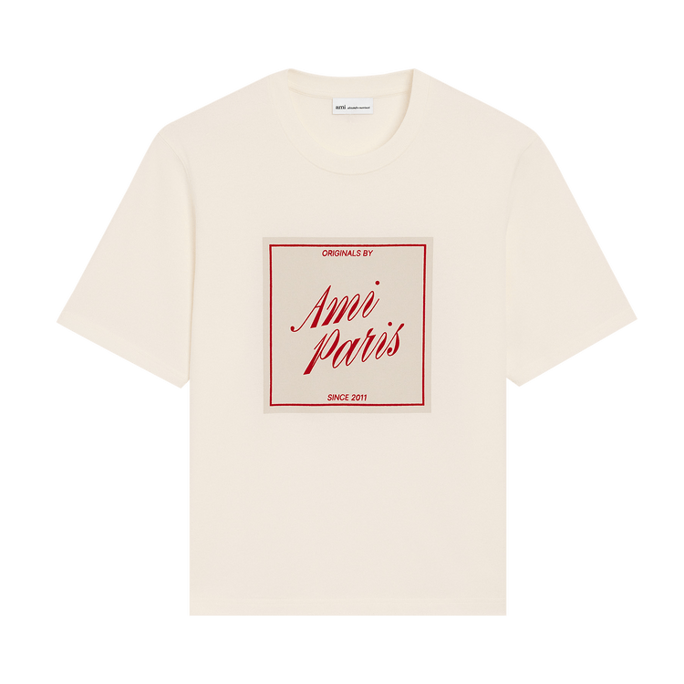 Buy Ami Boxy Fit Short Sleeves T-Shirt With Signature Print At