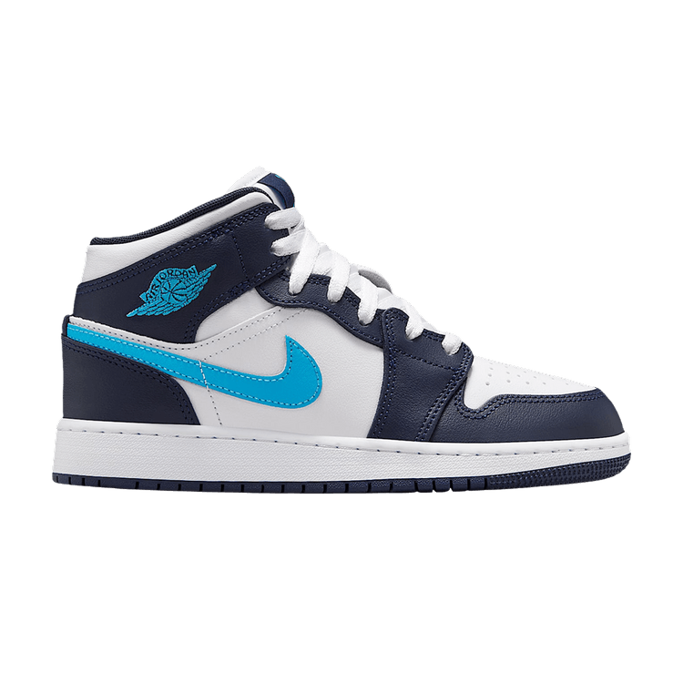 Jordan 1 Mid Obsidian Dark Powder Blue (GS)
