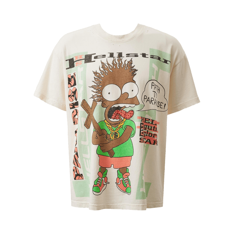Buy Hellstar Cartoon Cross T-Shirt 'White' - HSSTU1TE1 WHIT | GOAT