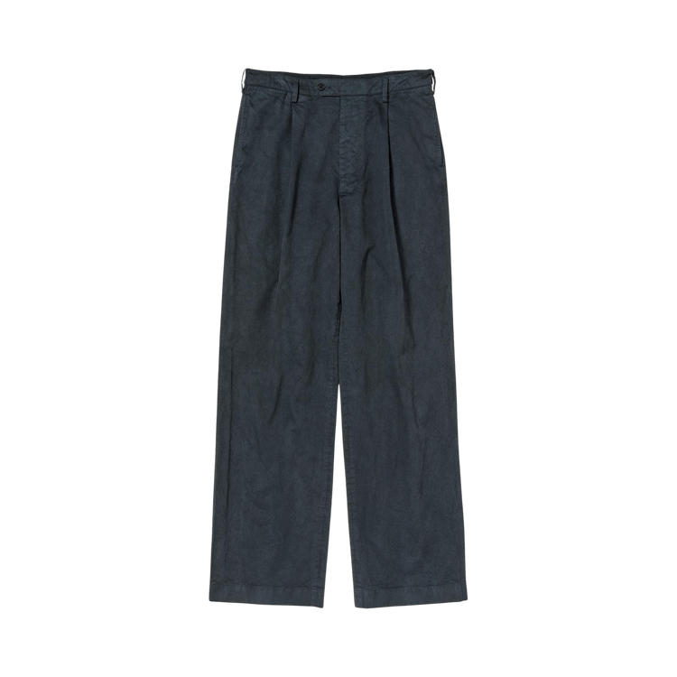 Buy Auralee Finx Light Chino One Tuck Wide Pants 'Black
