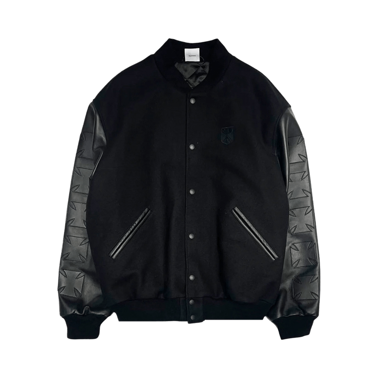 Buy Vetements Biker Cross Embroidered Varsity Jacket 'Black