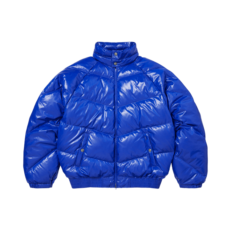 Buy Supreme x Schott Glossy Lightweight Down Puffer Jacket 'Royal