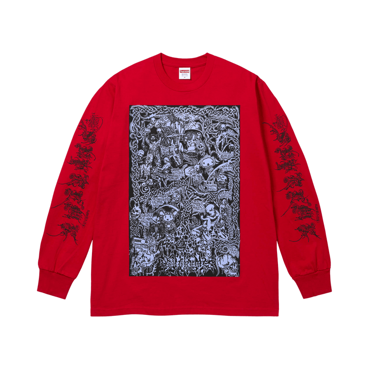 Buy Supreme Wombat Long-Sleeve Tee 'Red' - SS26T54 RED | GOAT
