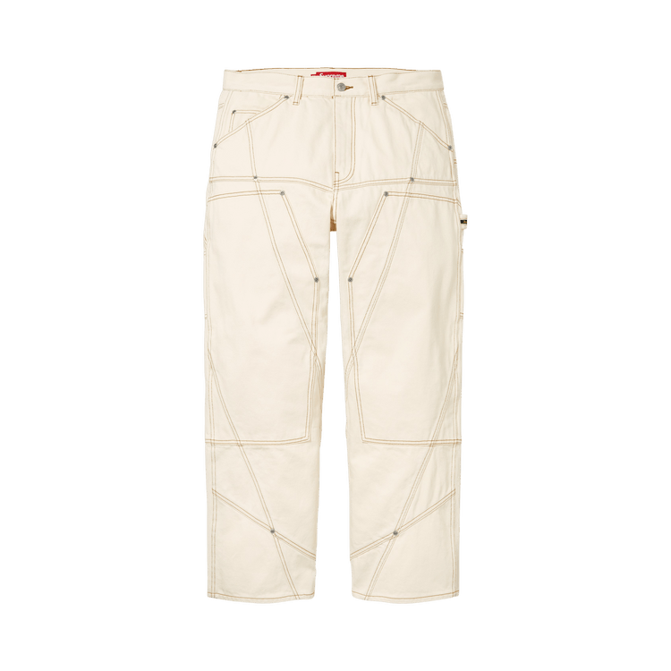 Buy Supreme Contrast Stitch Double Knee Painter Jean 'Natural