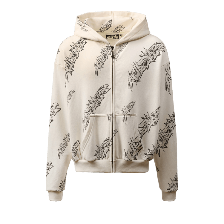 Buy Hellstar Graffiti Zip-Up 'White' - HSSS26ZP2-WHT | GOAT
