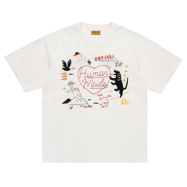 Buy Human Made Embroidered T-Shirt 'White' - HM31CS002 WHIT | GOAT
