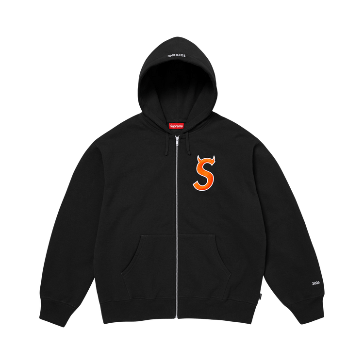 トップス S Logo Zip Up Hooded Sweatshirt Black Buy Supreme Devil S Logo Zip Up Hooded Sweatshirt 'Black