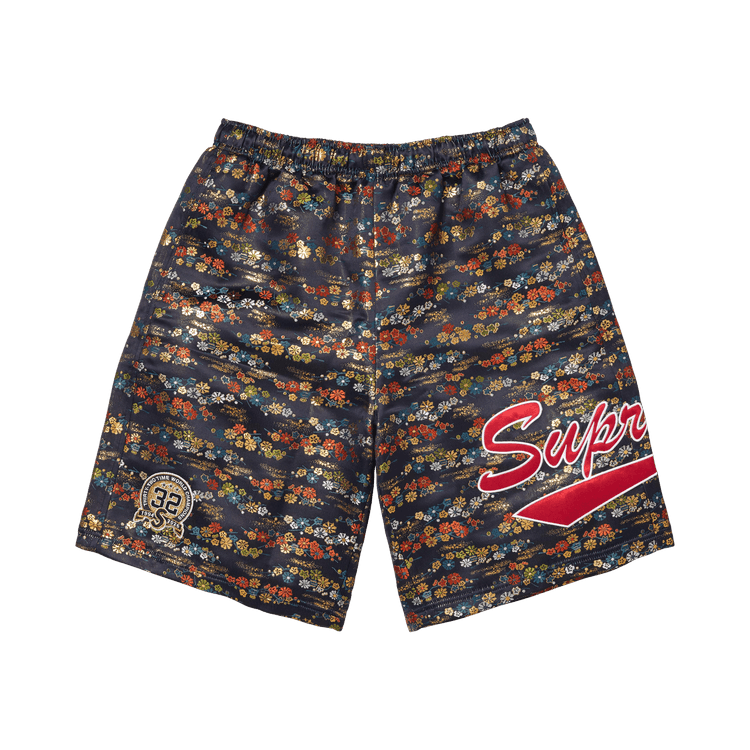 Achetez des Supreme Floral Jacquard Short 'Navy' - SS26SH35 NAVY