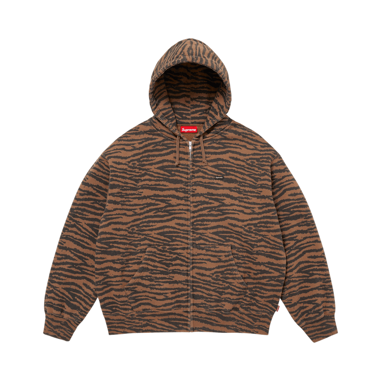 Buy Supreme Small Box Zip Up Hooded Sweatshirt 'Tiger' - SS26SW4