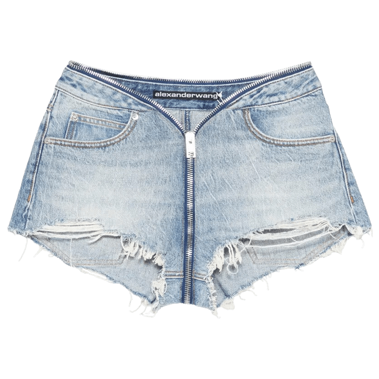 Alexander wang ショートパンツ　ハイウエストショーツ　25 Buy Alexander Wang Dipped V Zip Waistband Cut Off Short 'Authentic