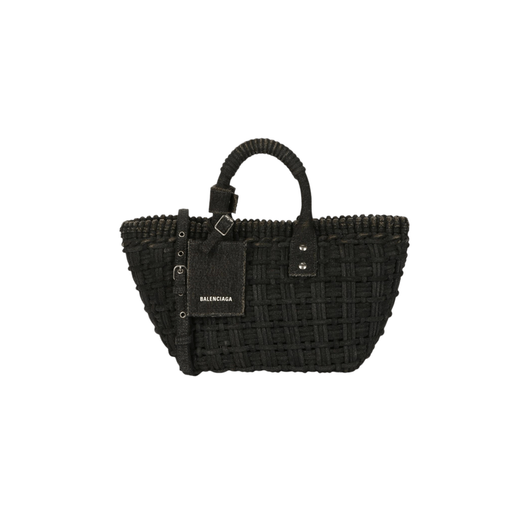 Buy Balenciaga Bistro XS Basket Top Handle Bag In Denim 'Black