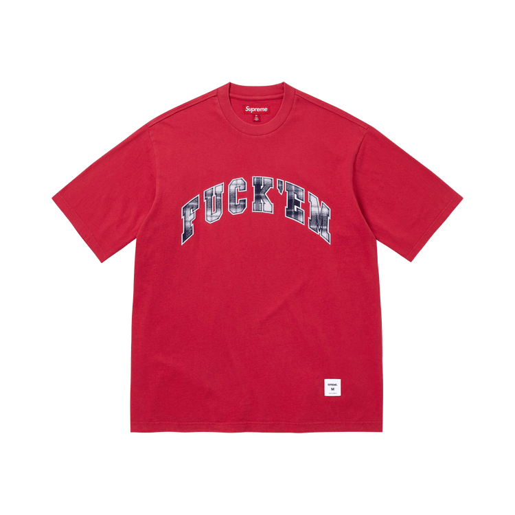 Buy Supreme Fuck Em Plaid Short-Sleeve Top 'Red' - SS26KN40 RED