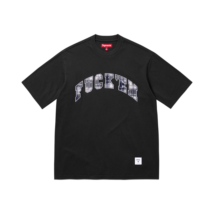 Buy Supreme Fuck Em Plaid Short-Sleeve Top 'Black' - SS26KN40