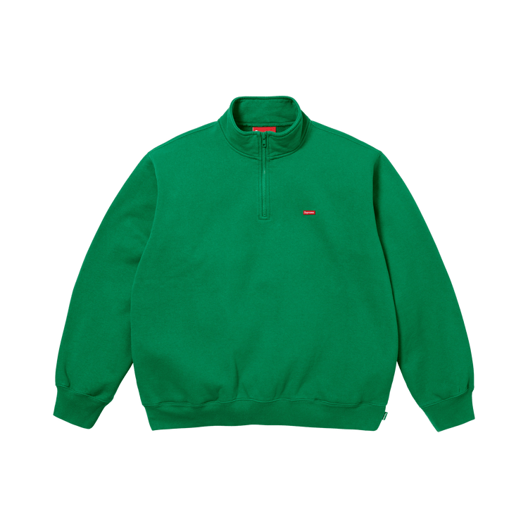 Buy Supreme Small Box Half Zip Pullover 'Green' - SS26SW5 GREEN | GOAT