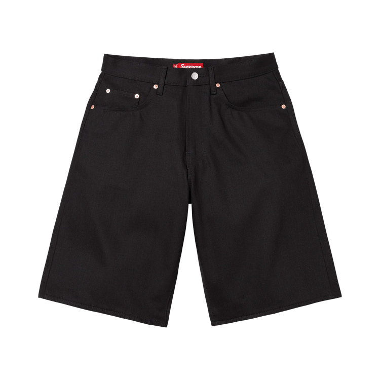 パンツ Supreme Baggy Selvedge Denim Short black Buy Supreme Baggy Selvedge Denim Short 'Rigid Black' - SS26SH2