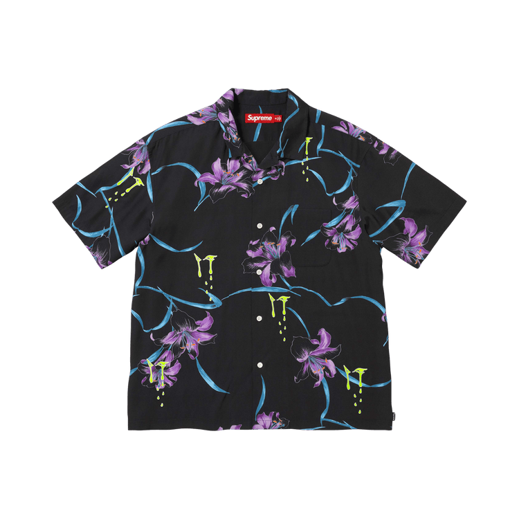Buy Supreme Aoi Lilies Short-Sleeve Shirt 'Black' - SS26S16 BLACK