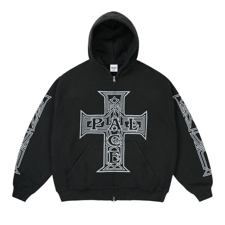 Buy Palace Y So Cross Pigment Hood 'Black' - P30CS225 | GOAT