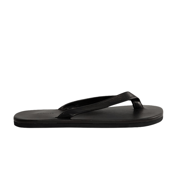 Buy Auralee Soft Leather Flip-Flop 'Black' - A26SS05QD BLK | GOAT