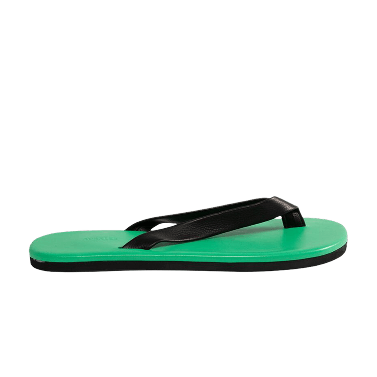 Buy Auralee Soft Leather Flip-Flop 'Green Black' - A26SS05QD GRE