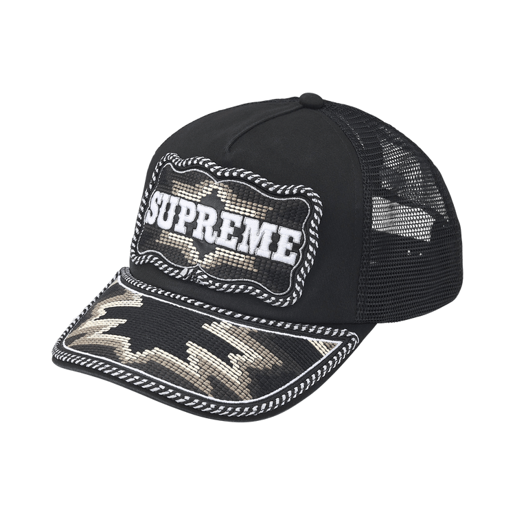 Buy Supreme Western Embroidered Mesh Back 5-Panel 'Black