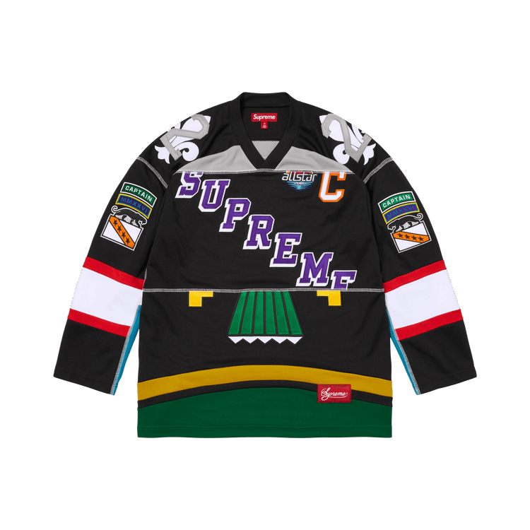 Buy Supreme Paneled Hockey Jersey 'Black' - SS26KN34 BLACK | GOAT