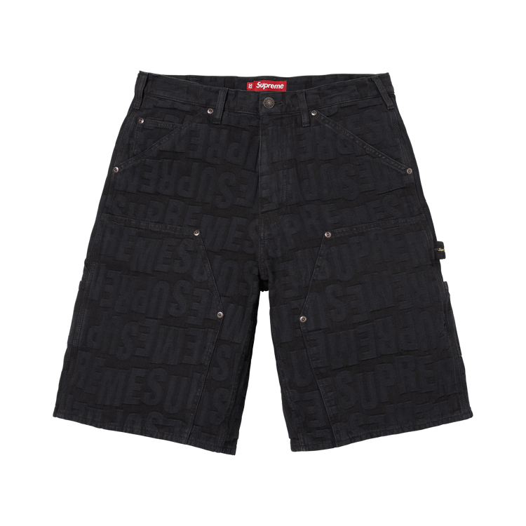 Buy Supreme Repeat Jacquard Double Knee Denim Short 'Black