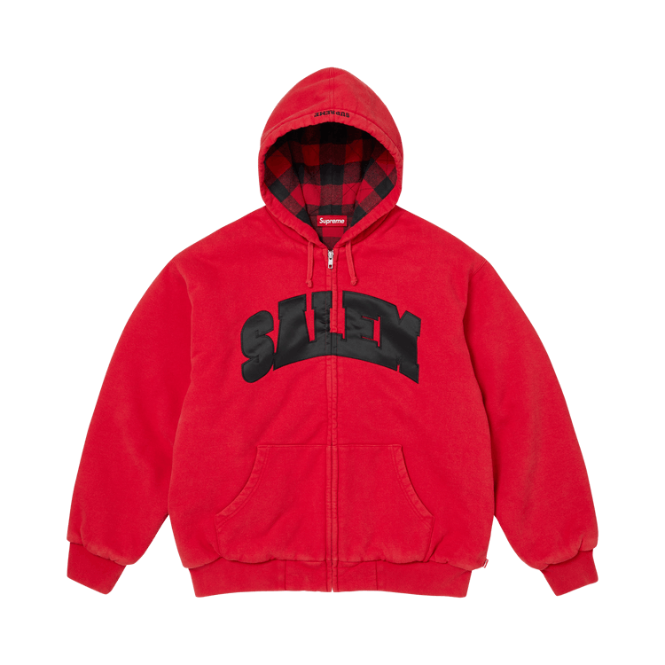 【即日発送】Supreme x SALEM Zip Up Hooded Buy Supreme x Salem Zip Up Hooded Sweatshirt 'Red' - SS26SW57 RED