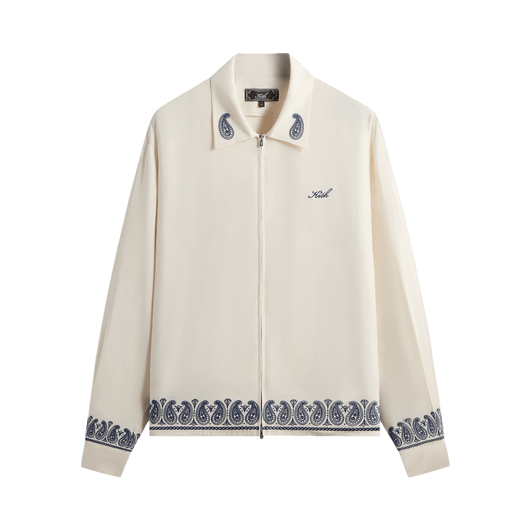 Buy Kith Cupro Linen Zip Front Sanford Shirt 'Silk' - KHM034787