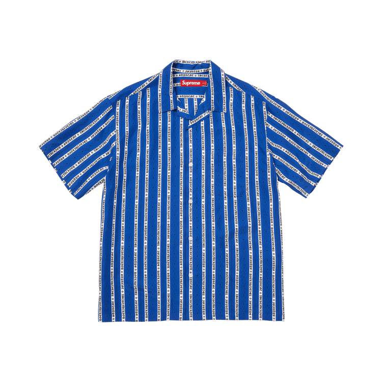 トップス supreme stripe shirt 26 ss Buy Supreme Old English Stripe Silk Short-Sleeve Shirt 'Royal
