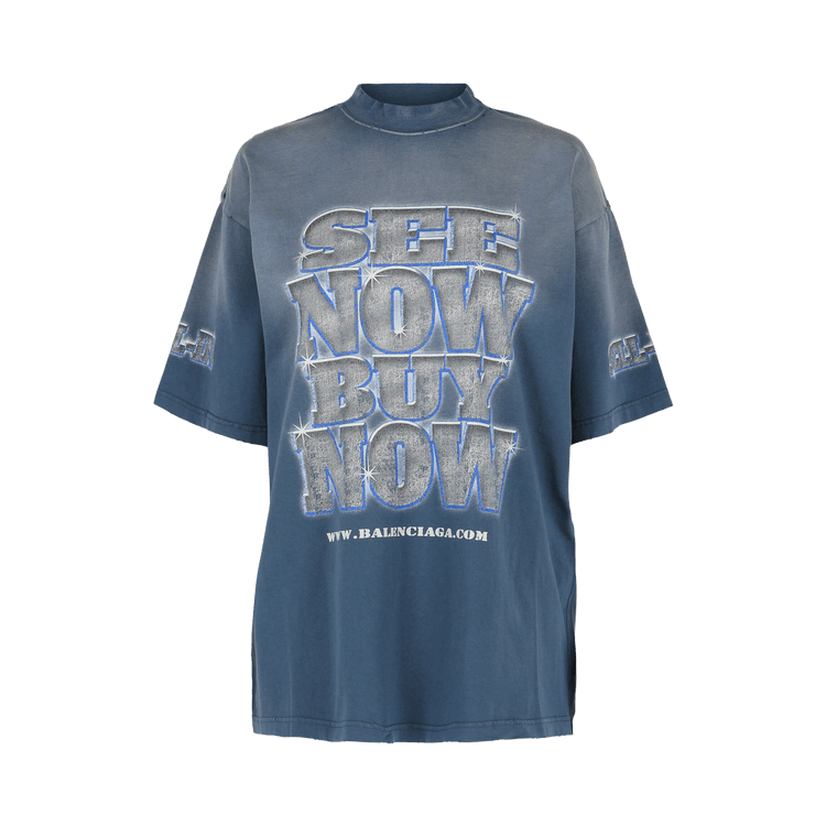 Buy Balenciaga Medium Fit See Now Buy Now Graphic T-Shirt 'Washed