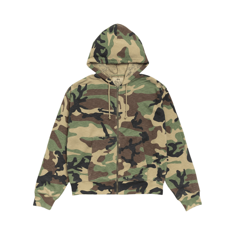 Buy Stussy Lightweight Thermal Hoodie 'Camo' - 1140410 CAMO | GOAT