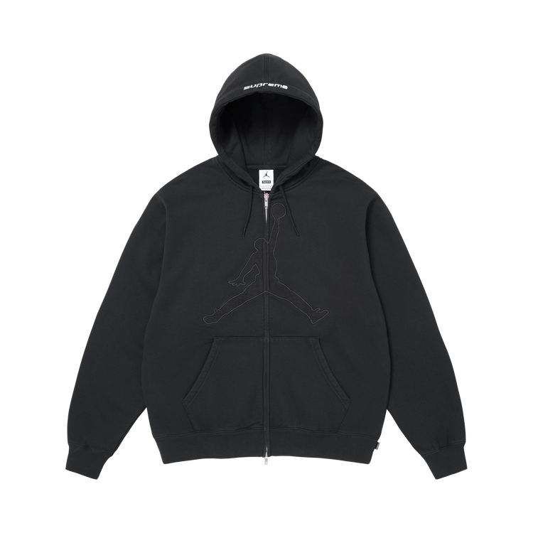 Buy Supreme x Jordan Zip Up Hooded Sweatshirt 'Black' - SS26SW24