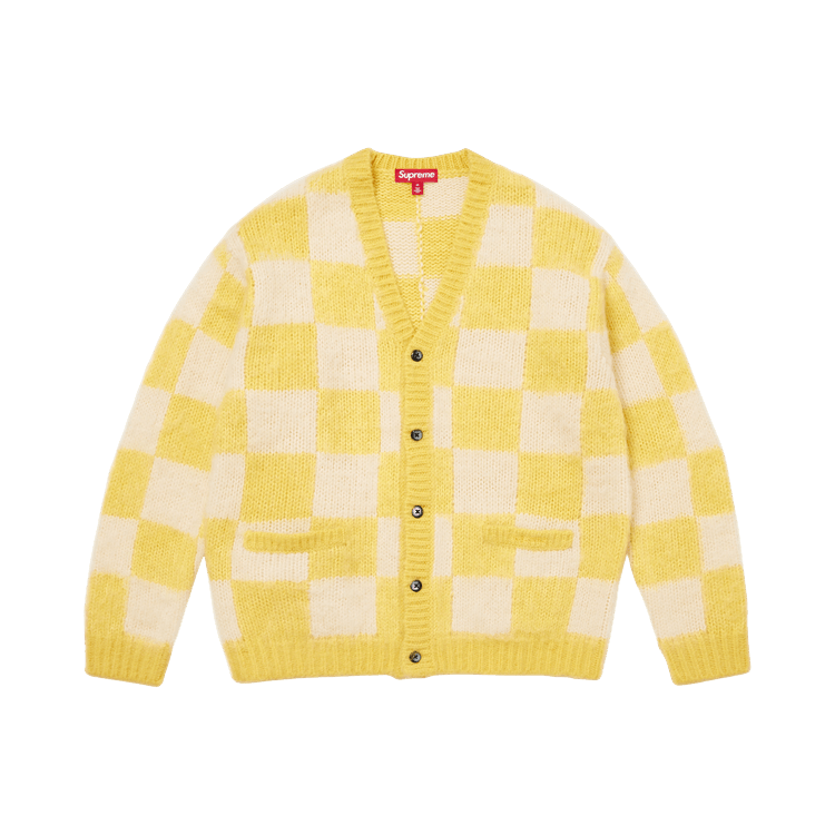 Buy Supreme Checkerboard Cardigan 'Yellow' - SS26SK8 YELLOW | GOAT