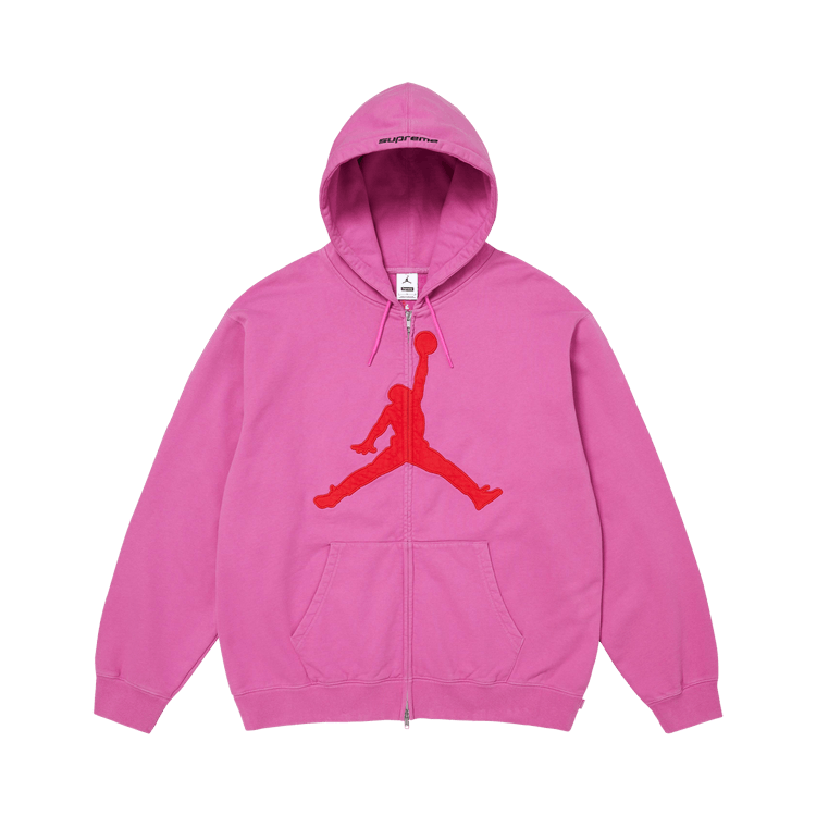 Buy Supreme x Jordan Zip Up Hooded Sweatshirt 'Pink' - SS26SW24